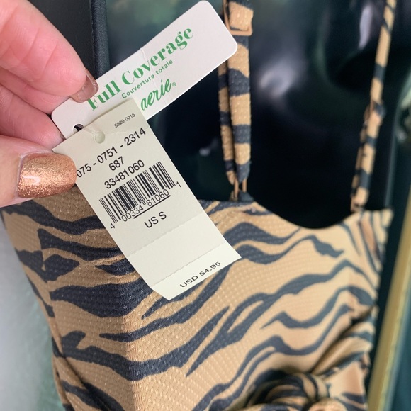 Tiger print Aerie wrap bathing suit -Size S - Picture 3 of 4
